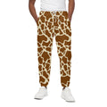 Brown Cow Print Cotton Sweatpants