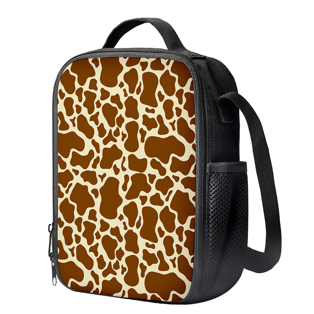 Brown Cow Print Crossbody Lunch Bag
