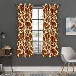 Brown Cow Print Curtain