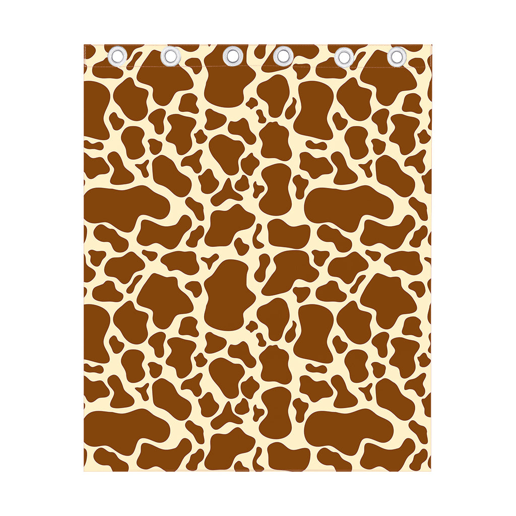 Brown Cow Print Curtain