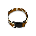 Brown Cow Print Dog Collar