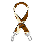 Brown Cow Print Dog Seat Belt
