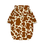 Brown Cow Print Dog Zip Up Hoodie