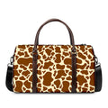 Brown Cow Print Duffel Bag