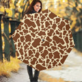 Brown Cow Print Foldable Umbrella