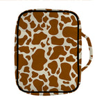 Brown Cow Print Front Pocket Bible Bag