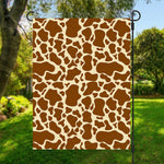 Brown Cow Print Garden Flag