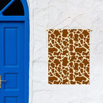 Brown Cow Print Garden Flag