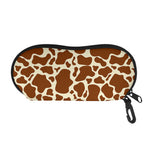 Brown Cow Print Glasses Case
