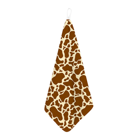 Brown Cow Print Hand Towel