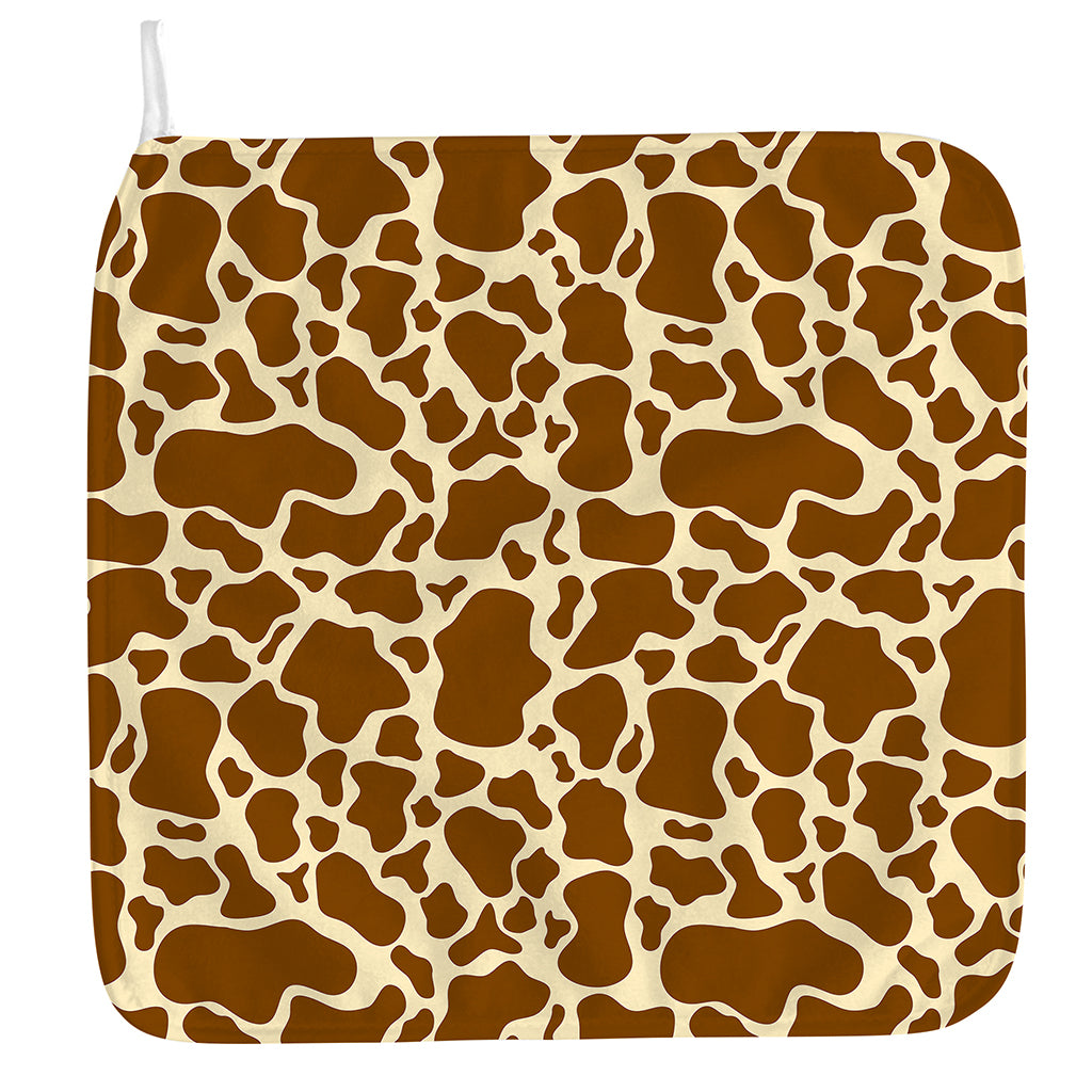 Brown Cow Print Hand Towel