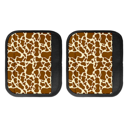 Brown Cow Print Handle Covers