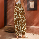 Brown Cow Print Harem Pants