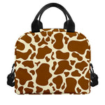 Brown Cow Print Insulated Lunch Bag