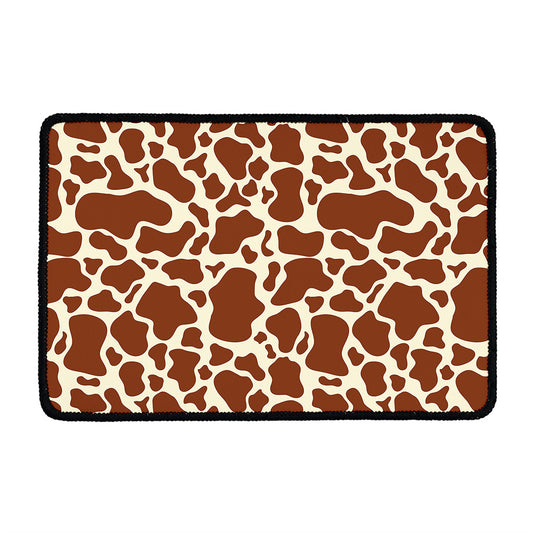 Brown Cow Print Kitchen Mat
