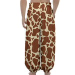 Brown Cow Print Lantern Pants