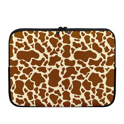 Brown Cow Print Laptop Sleeve