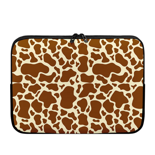 Brown Cow Print Laptop Sleeve