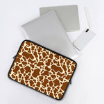 Brown Cow Print Laptop Sleeve