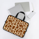 Brown Cow Print Laptop Sleeve With Handle
