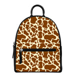 Brown Cow Print Leather Backpack