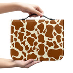Brown Cow Print Leather Bible Cover