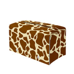 Brown Cow Print Leather Tissue Box Cover