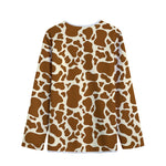 Brown Cow Print Long Sleeve Short Coat