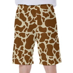 Brown Cow Print Men's Beach Shorts