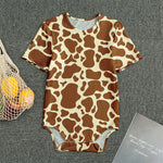 Brown Cow Print Men's Bodysuit