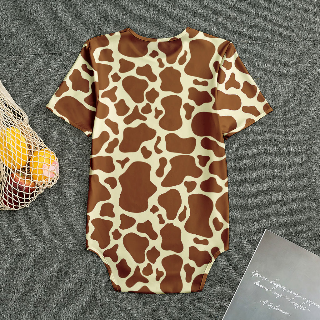 Brown Cow Print Men's Bodysuit