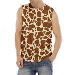 Brown Cow Print Men's Fitness Tank Top