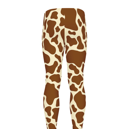 Brown Cow Print Men's leggings