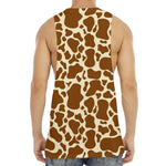 Brown Cow Print Men's Muscle Tank Top