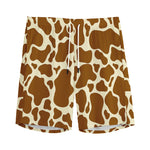 Brown Cow Print Men's Sports Shorts