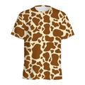 Brown Cow Print Men's Athletic T-Shirt