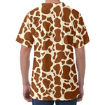 Brown Cow Print Men's Velvet T-Shirt