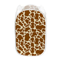 Brown Cow Print Mesh Laundry Hamper
