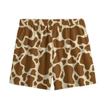 Brown Cow Print Mesh Shorts