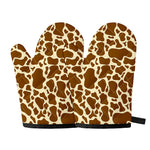 Brown Cow Print Oven Mitts