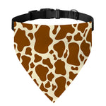 Brown Cow Print Over The Collar Dog Bandana