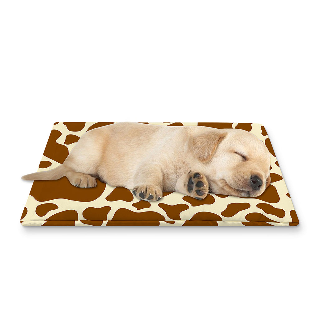 Brown Cow Print Pet Cooling Mat Cover