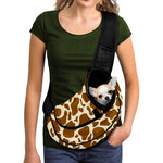 Brown Cow Print Pet Sling Carrier