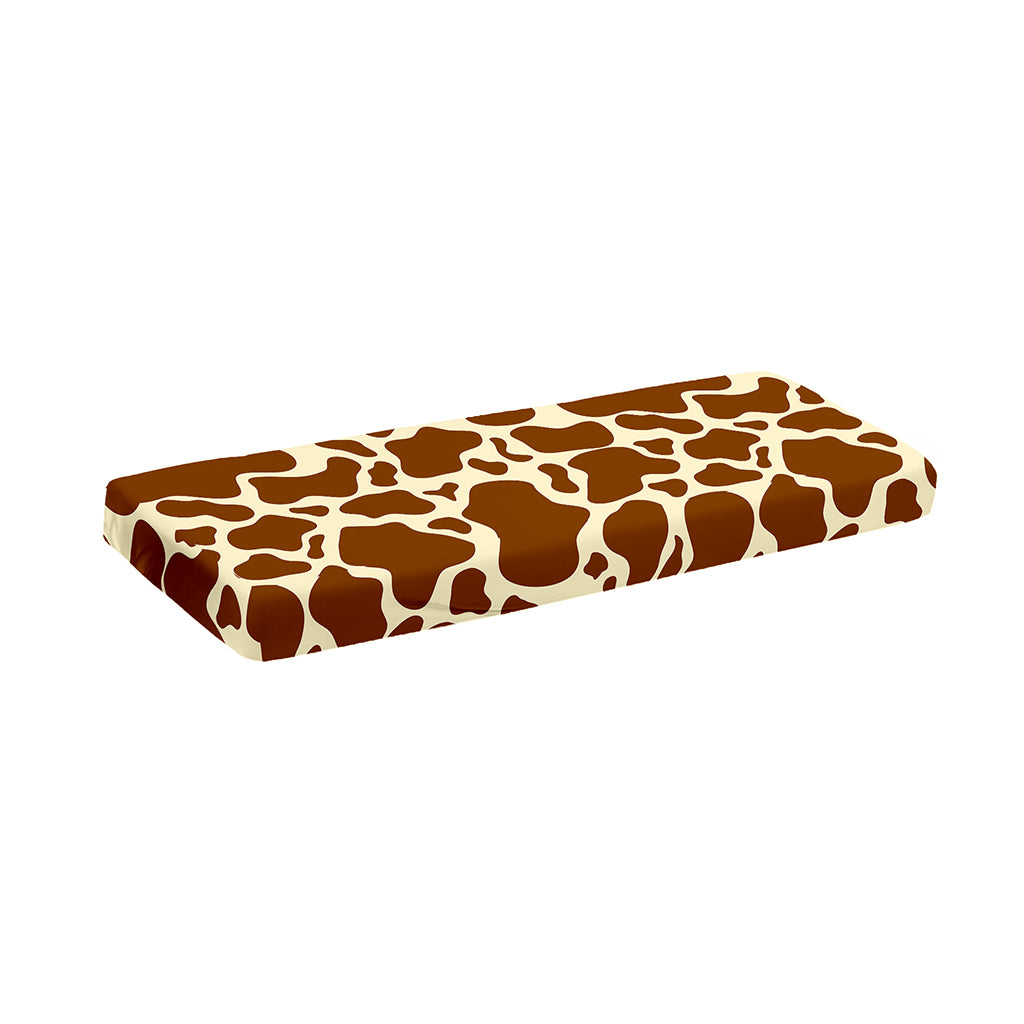Brown Cow Print Piano Keyboard Cover