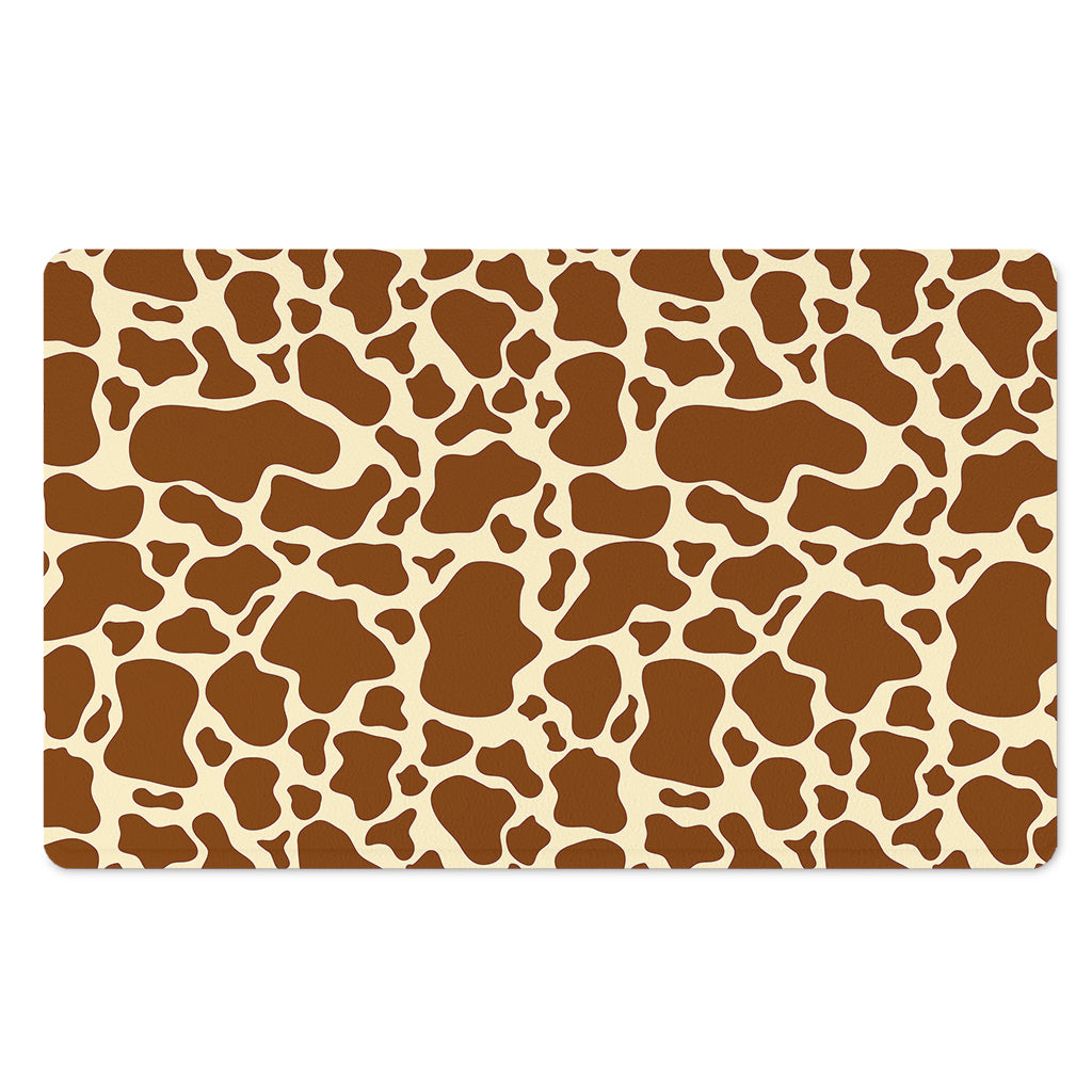 Brown Cow Print Polyester Doormat