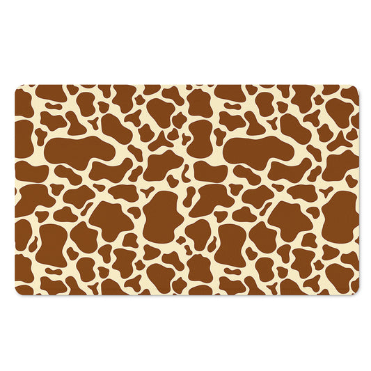 Brown Cow Print Polyester Doormat