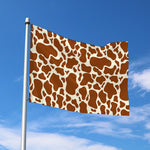 Brown Cow Print Polyester Flag