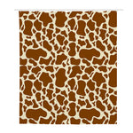 Brown Cow Print Polyester Shower Curtain