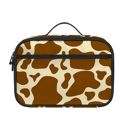 Brown Cow Print Portable Lunch Bag