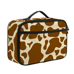 Brown Cow Print Portable Lunch Bag